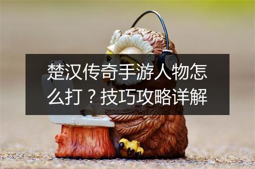 楚汉传奇手游人物怎么打？技巧攻略详解