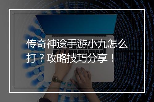 传奇神途手游小九怎么打？攻略技巧分享！