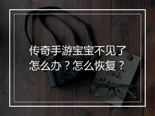 传奇手游宝宝不见了怎么办？怎么恢复？