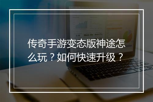 传奇手游变态版神途怎么玩？如何快速升级？