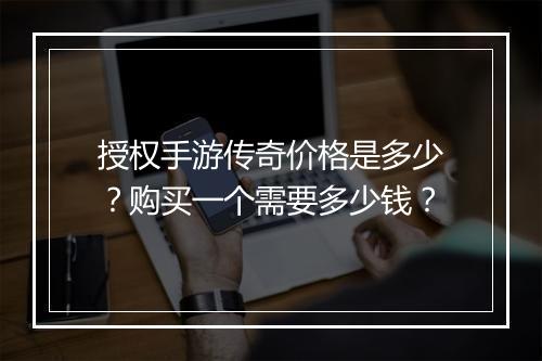 授权手游传奇价格是多少？购买一个需要多少钱？
