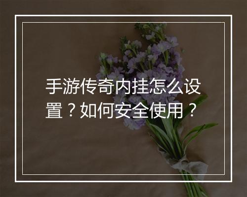 手游传奇内挂怎么设置？如何安全使用？