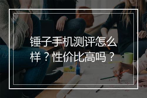 锤子手机测评怎么样？性价比高吗？