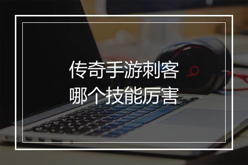 传奇手游刺客哪个技能厉害