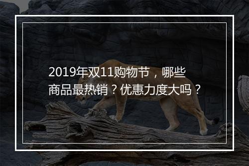 2019年双11购物节，哪些商品最热销？优惠力度大吗？