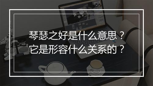 琴瑟之好是什么意思？它是形容什么关系的？