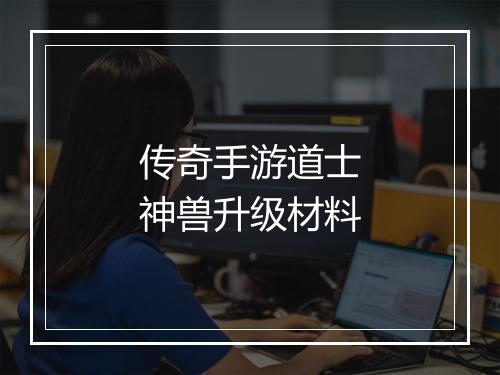传奇手游道士神兽升级材料