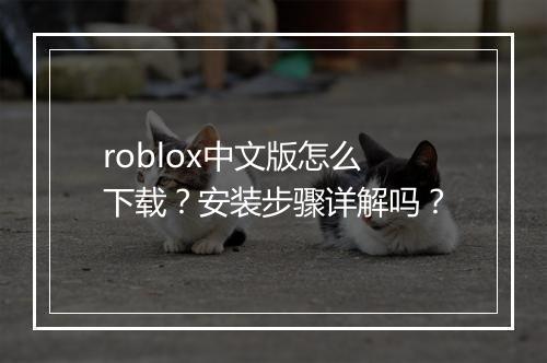 roblox中文版怎么下载？安装步骤详解吗？