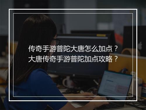 传奇手游普陀大唐怎么加点？大唐传奇手游普陀加点攻略？