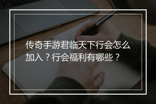 传奇手游君临天下行会怎么加入？行会福利有哪些？