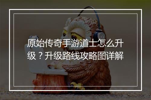 原始传奇手游道士怎么升级？升级路线攻略图详解