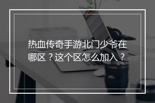 热血传奇手游北门少爷在哪区？这个区怎么加入？