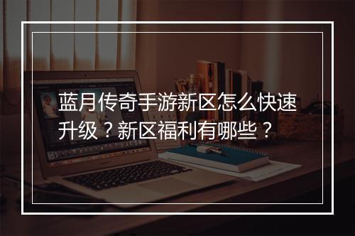 蓝月传奇手游新区怎么快速升级？新区福利有哪些？