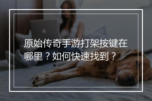 原始传奇手游打架按键在哪里？如何快速找到？