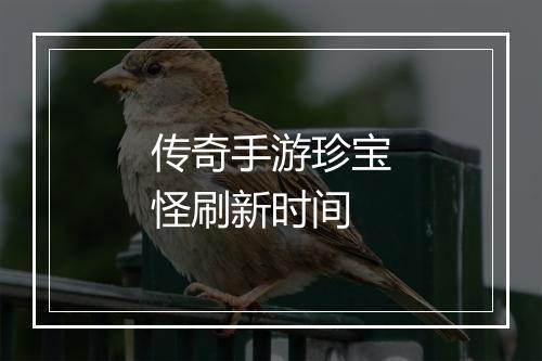 传奇手游珍宝怪刷新时间