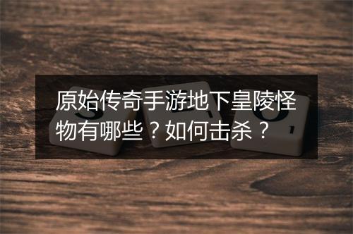 原始传奇手游地下皇陵怪物有哪些？如何击杀？