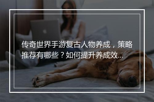传奇世界手游复古人物养成，策略推荐有哪些？如何提升养成效果？