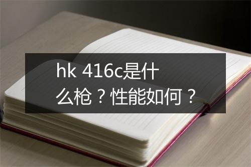 hk 416c是什么枪？性能如何？