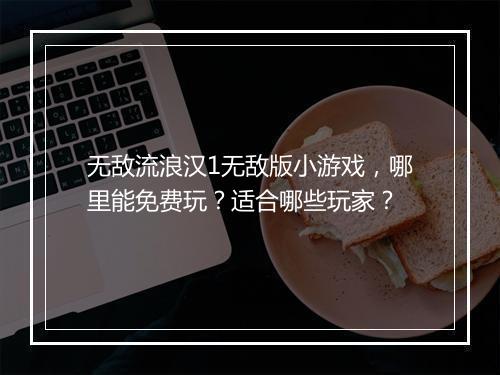 无敌流浪汉1无敌版小游戏，哪里能免费玩？适合哪些玩家？