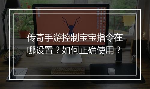 传奇手游控制宝宝指令在哪设置？如何正确使用？