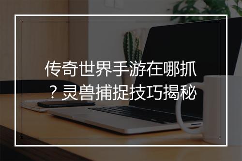 传奇世界手游在哪抓？灵兽捕捉技巧揭秘