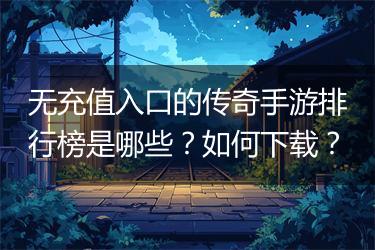 无充值入口的传奇手游排行榜是哪些？如何下载？