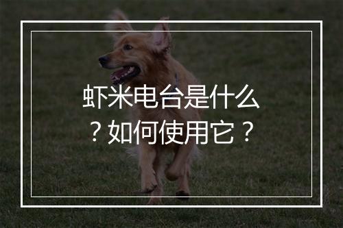 虾米电台是什么？如何使用它？