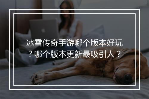 冰雪传奇手游哪个版本好玩？哪个版本更新最吸引人？