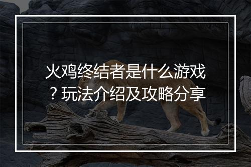 火鸡终结者是什么游戏？玩法介绍及攻略分享
