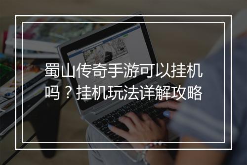 蜀山传奇手游可以挂机吗？挂机玩法详解攻略