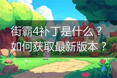 街霸4补丁是什么？如何获取最新版本？