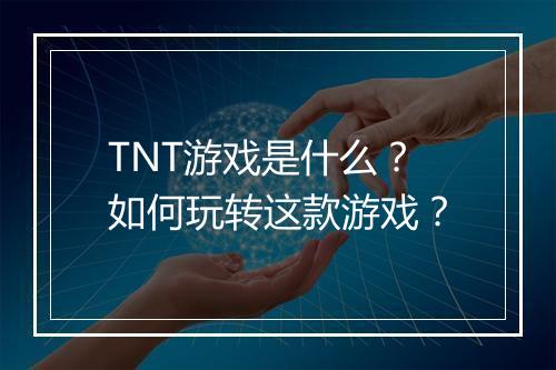 TNT游戏是什么？如何玩转这款游戏？