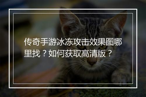 传奇手游冰冻攻击效果图哪里找？如何获取高清版？
