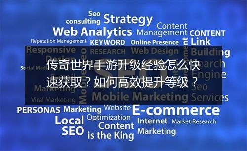 传奇世界手游升级经验怎么快速获取？如何高效提升等级？