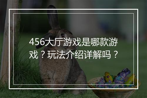 456大厅游戏是哪款游戏？玩法介绍详解吗？