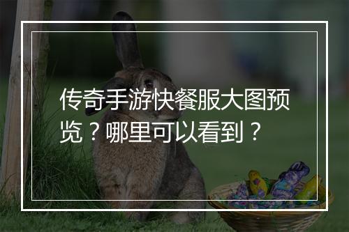 传奇手游快餐服大图预览？哪里可以看到？