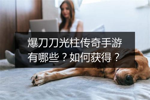 爆刀刀光柱传奇手游有哪些？如何获得？