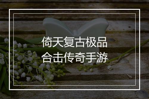 倚天复古极品合击传奇手游