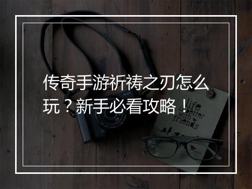 传奇手游祈祷之刃怎么玩？新手必看攻略！