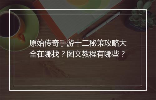 原始传奇手游十二秘策攻略大全在哪找？图文教程有哪些？