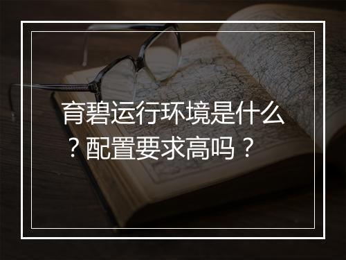 育碧运行环境是什么？配置要求高吗？