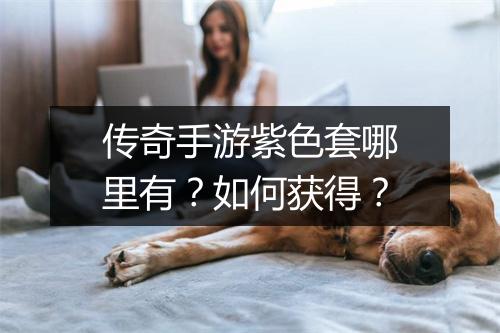传奇手游紫色套哪里有？如何获得？