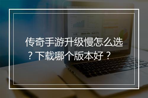传奇手游升级慢怎么选？下载哪个版本好？