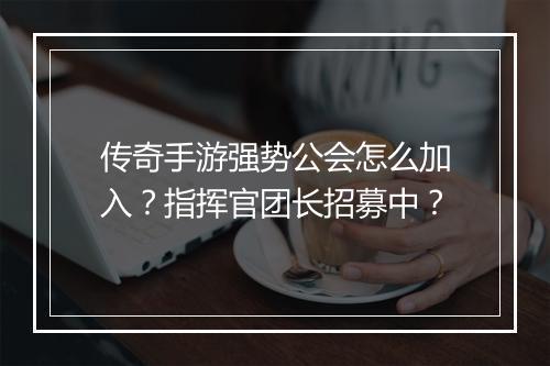 传奇手游强势公会怎么加入？指挥官团长招募中？