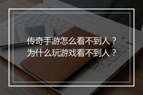 传奇手游怎么看不到人？为什么玩游戏看不到人？