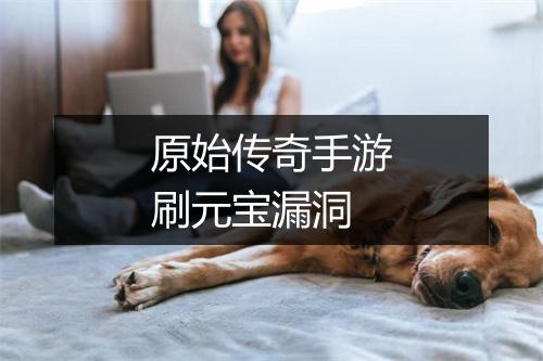 原始传奇手游刷元宝漏洞