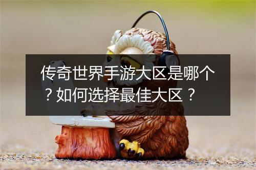 传奇世界手游大区是哪个？如何选择最佳大区？