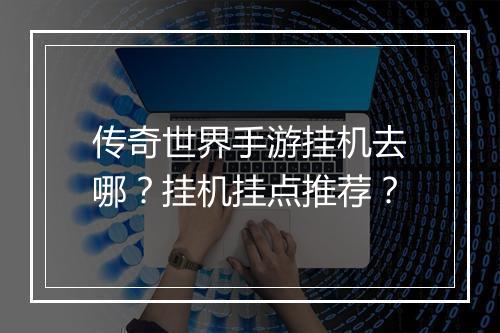传奇世界手游挂机去哪？挂机挂点推荐？