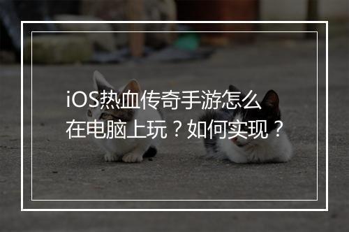 iOS热血传奇手游怎么在电脑上玩？如何实现？
