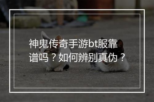 神鬼传奇手游bt服靠谱吗？如何辨别真伪？